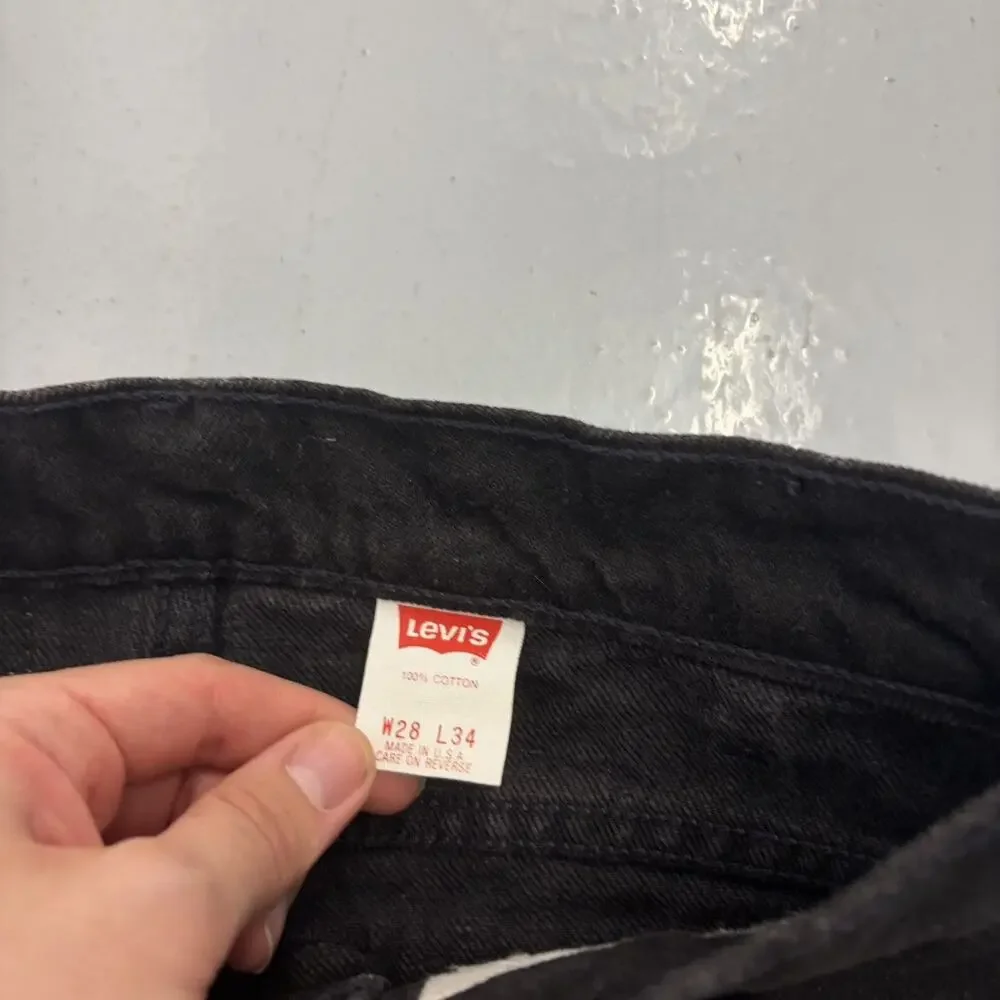 NOS Vintage 90s Levi's 550 Black Relaxed Fit Jeans 28x34